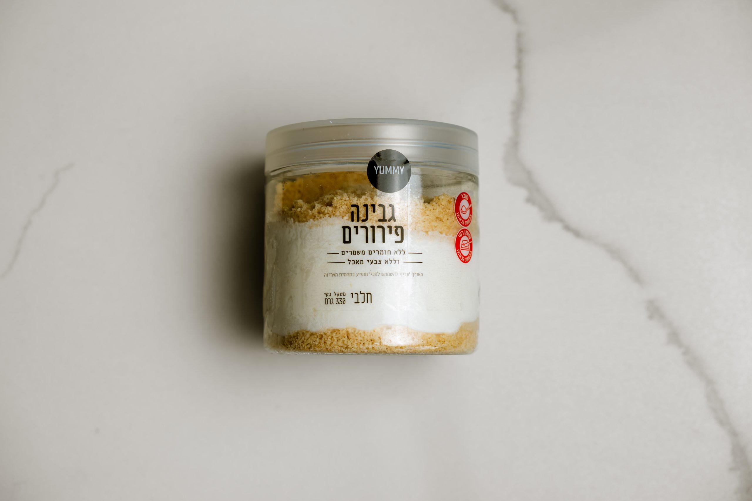 כוס מוס זוגי - גבינה פירורים